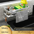 No-Drill Self-Adhesive Rust-Resistant Aluminum Bathroom Shelf