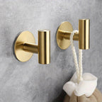 No-Drill Self-Adhesive Rust-Resistant Stainless Steel Wall Hooks (1–3 Hooks)