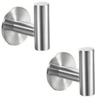 No-Drill Self-Adhesive Rust-Resistant Stainless Steel Wall Hooks (1–3 Hooks)