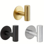 No-Drill Self-Adhesive Rust-Resistant Stainless Steel Wall Hooks (1–3 Hooks)