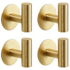 No-Drill Self-Adhesive Rust-Resistant Stainless Steel Wall Hooks (1–3 Hooks)