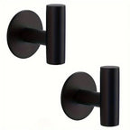 No-Drill Self-Adhesive Rust-Resistant Stainless Steel Wall Hooks (1–3 Hooks)