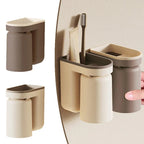 No-Drill Self-Adhesive Space-Saving Toothbrush & Cup Holder (2-in-1)