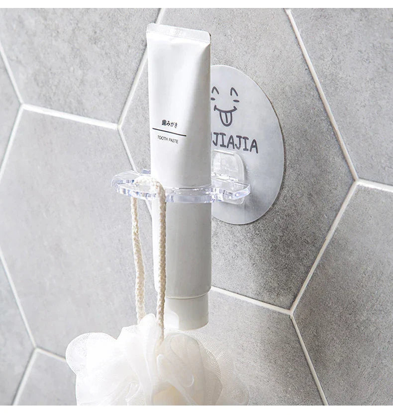 No-Drill Self-Adhesive Water-Resistant Toothbrush & Bathroom Organizer