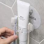 No-Drill Self-Adhesive Water-Resistant Toothbrush & Bathroom Organizer