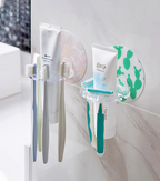 No-Drill Self-Adhesive Water-Resistant Toothbrush & Bathroom Organizer