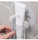 No-Drill Self-Adhesive Water-Resistant Toothbrush & Bathroom Organizer
