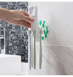 No-Drill Self-Adhesive Water-Resistant Toothbrush & Bathroom Organizer