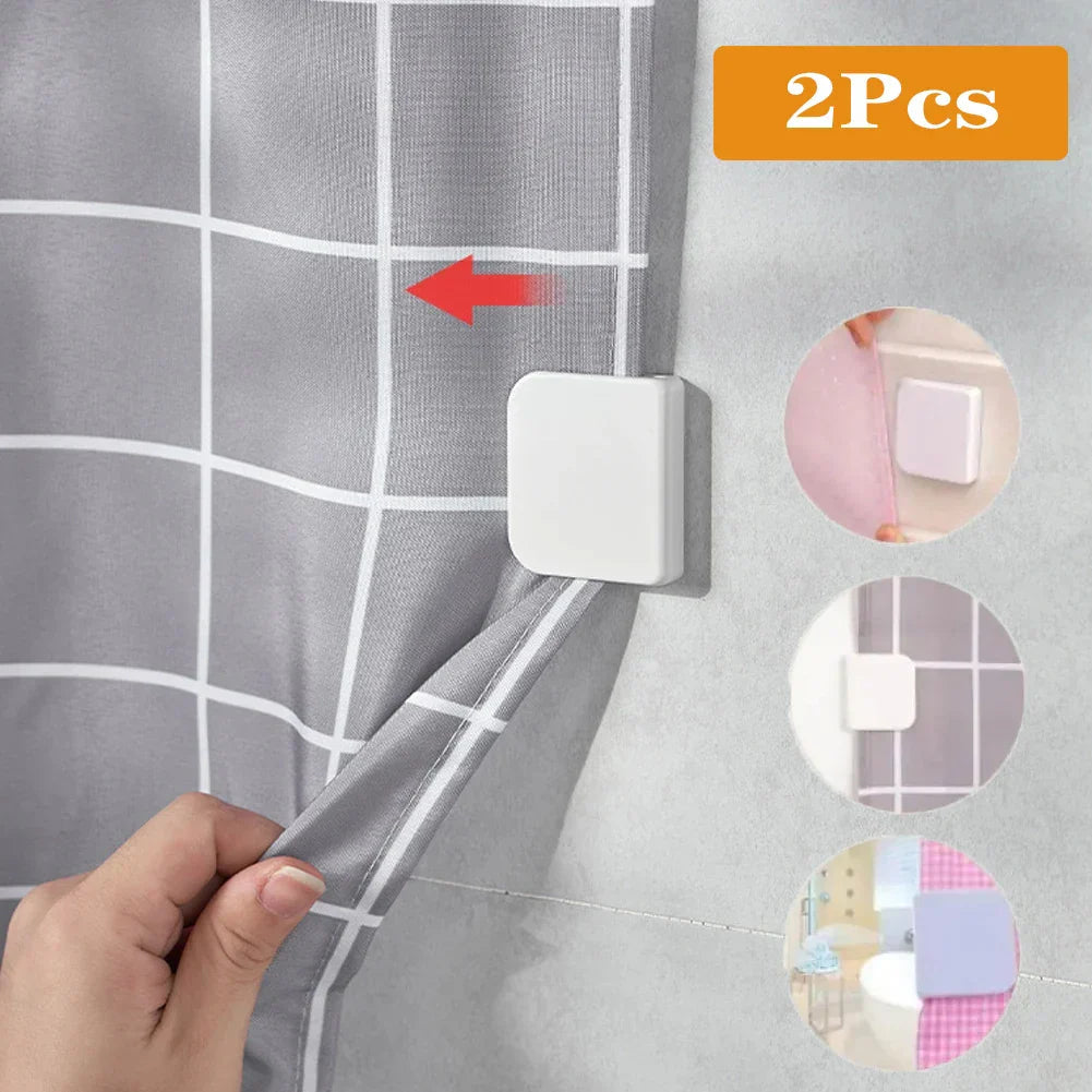 No-Drill Self-Adhesive Waterproof Shower Curtain Clips