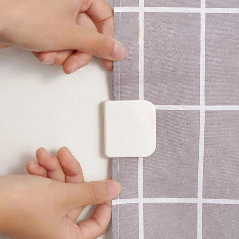 No-Drill Self-Adhesive Waterproof Shower Curtain Clips