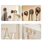 No-Drill Solid Walnut Wall Hook (Single Hook)