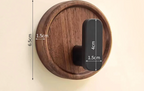 No-Drill Solid Walnut Wall Hook (Single Hook)