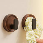 No-Drill Solid Walnut Wall Hook (Single Hook)