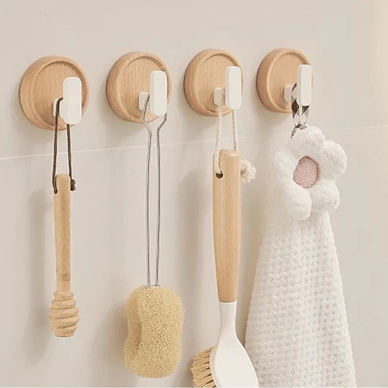 No-Drill Solid Walnut Wall Hook (Single Hook)