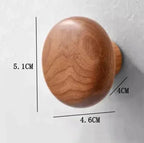 No-Drill Solid Wood Pebble Wall Hook