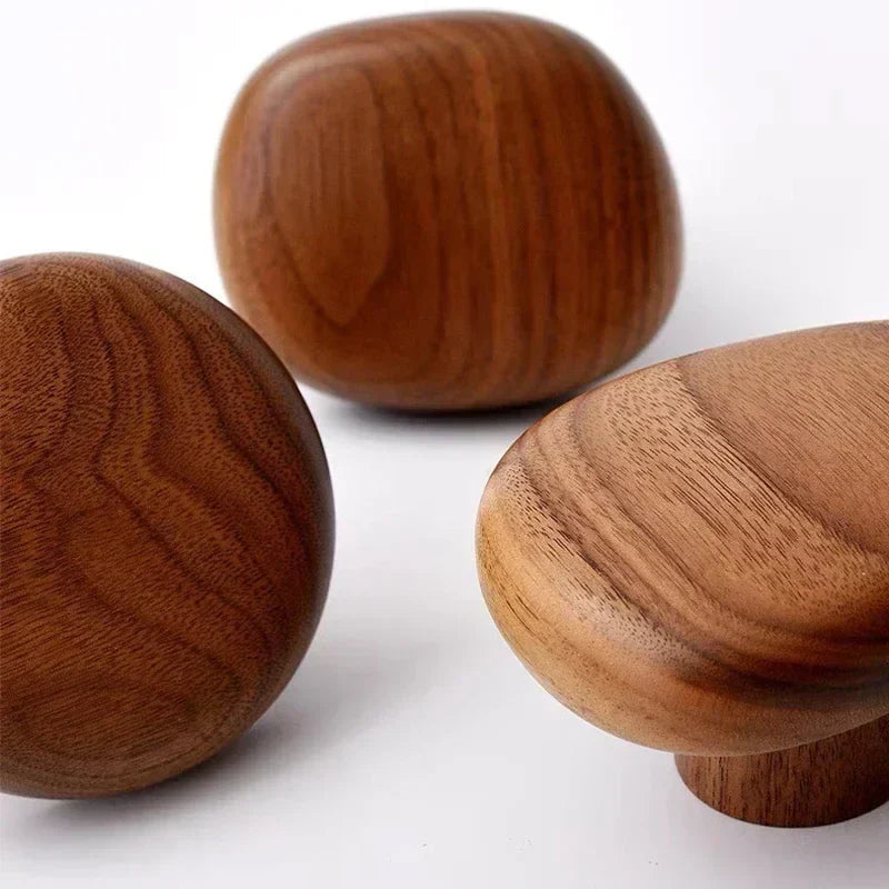 No-Drill Solid Wood Pebble Wall Hook