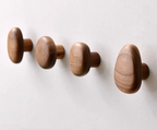 No-Drill Solid Wood Pebble Wall Hook