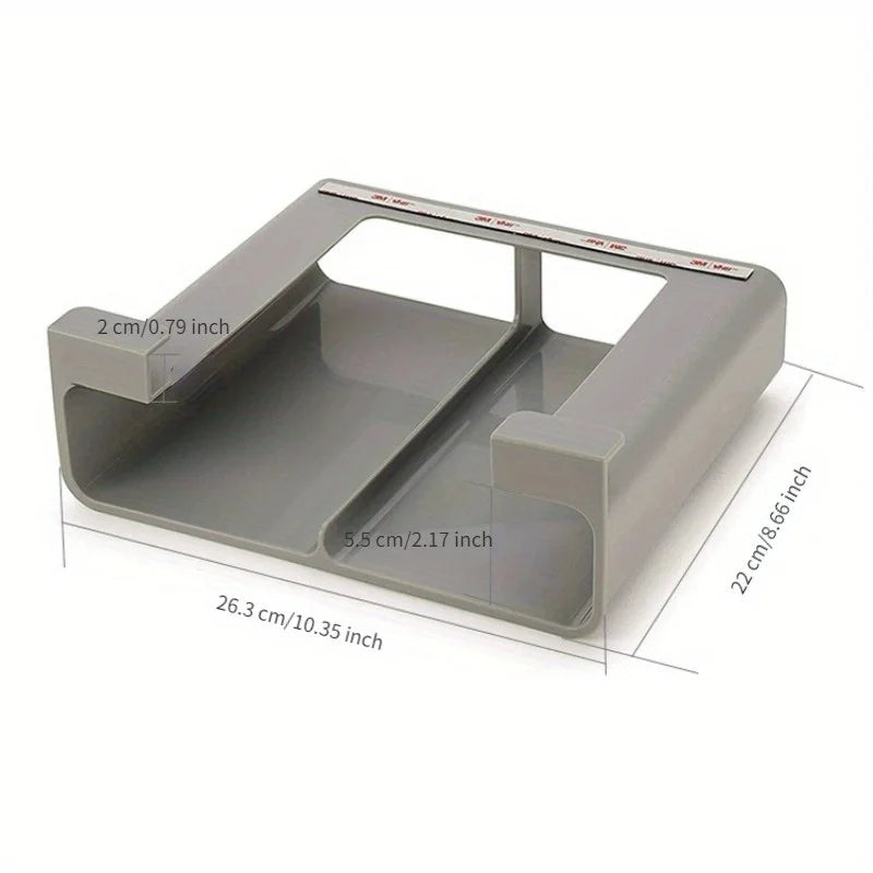 No-Drill Space-Saving Wrap & Foil Kitchen Organizer Shelf