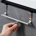 No-Drill Stainless Steel Over-the-Door Towel Rack