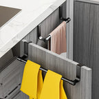 No-Drill Stainless Steel Over-the-Door Towel Rack