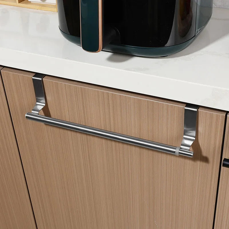 No-Drill Stainless Steel Over-the-Door Towel Rack