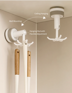 No-Drill Strong Suction 6-Arm Rotating Wall Hook