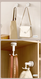 No-Drill Strong Suction 6-Arm Rotating Wall Hook