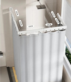 No-Drill Suction & Magnetic Seal Shower Curtain Set