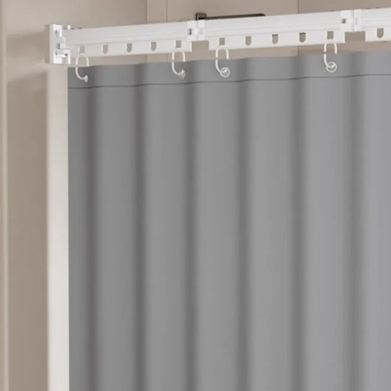 No-Drill Suction & Magnetic Seal Shower Curtain Set