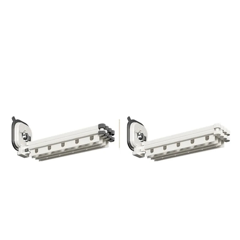 No-Drill Suction & Magnetic Seal Shower Curtain Set