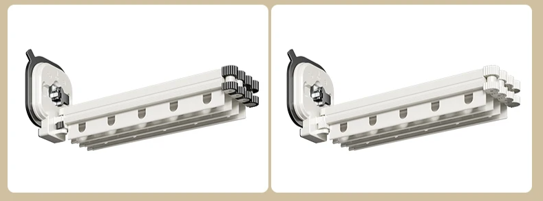 No-Drill Suction & Magnetic Seal Shower Curtain Set
