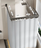 No-Drill Suction & Magnetic Seal Shower Curtain Set