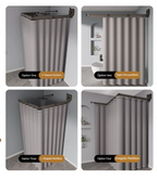 No-Drill Suction Telescopic Rustproof Aluminum Shower Curtain Rod