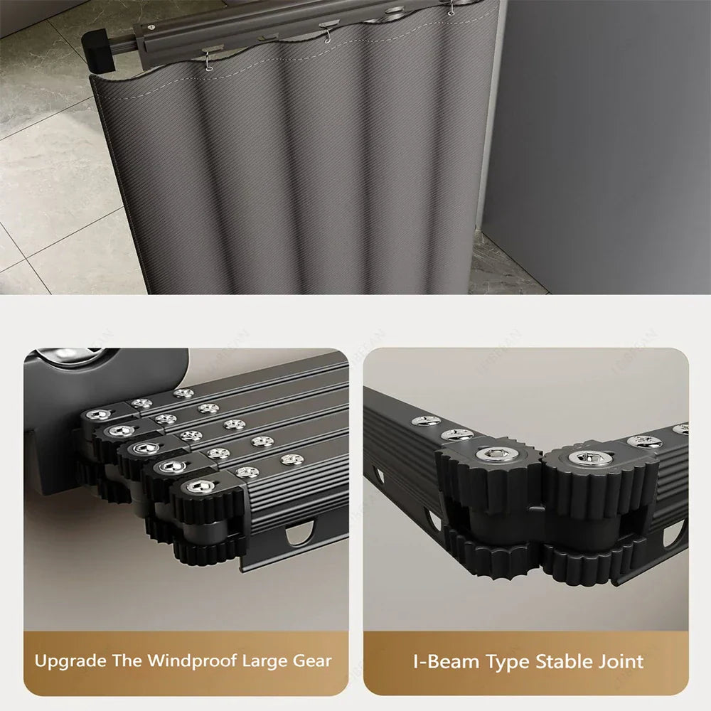 No-Drill Suction Telescopic Rustproof Aluminum Shower Curtain Rod