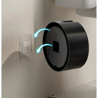No-Drill Wall-Mounted Long-Handle Toilet Brush (Wood-Grain Finish)