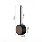 No-Drill Wall-Mounted Long-Handle Toilet Brush (Wood-Grain Finish)