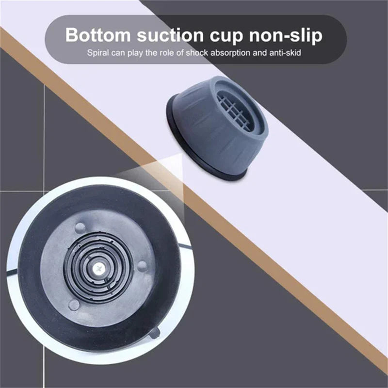 Non-Slip Shock-Absorbing TPR Anti-Vibration Pads (Set of 4)