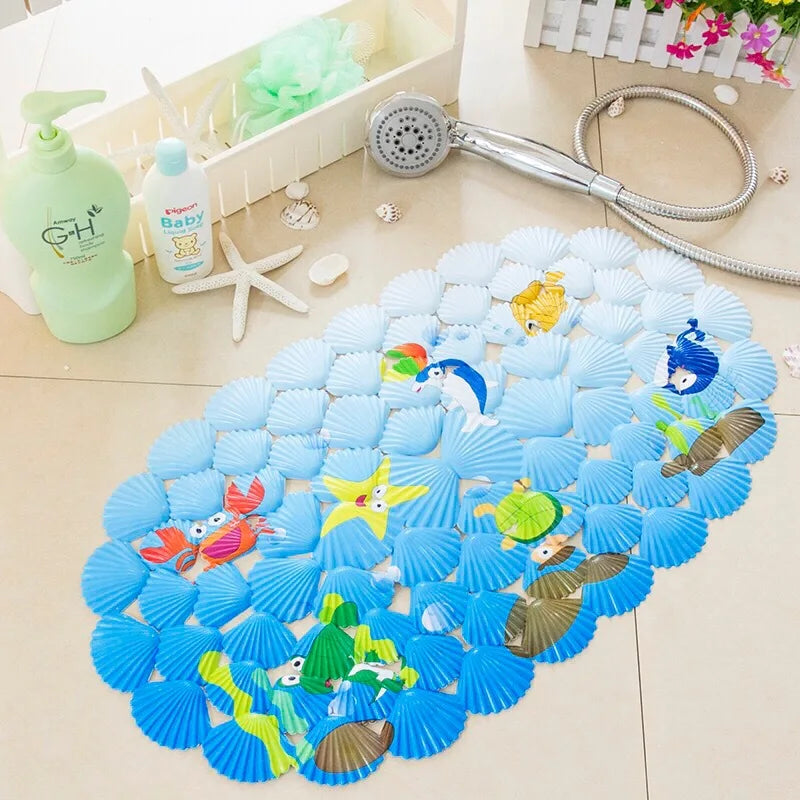Non-Slip Suction-Cup Massage Nubs Bath Mat (15 x 27 in)