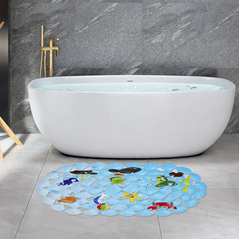 Non-Slip Suction-Cup Massage Nubs Bath Mat (15 x 27 in)