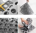 Non-Slip Suction-Cup Quick-Drain Shower Mat