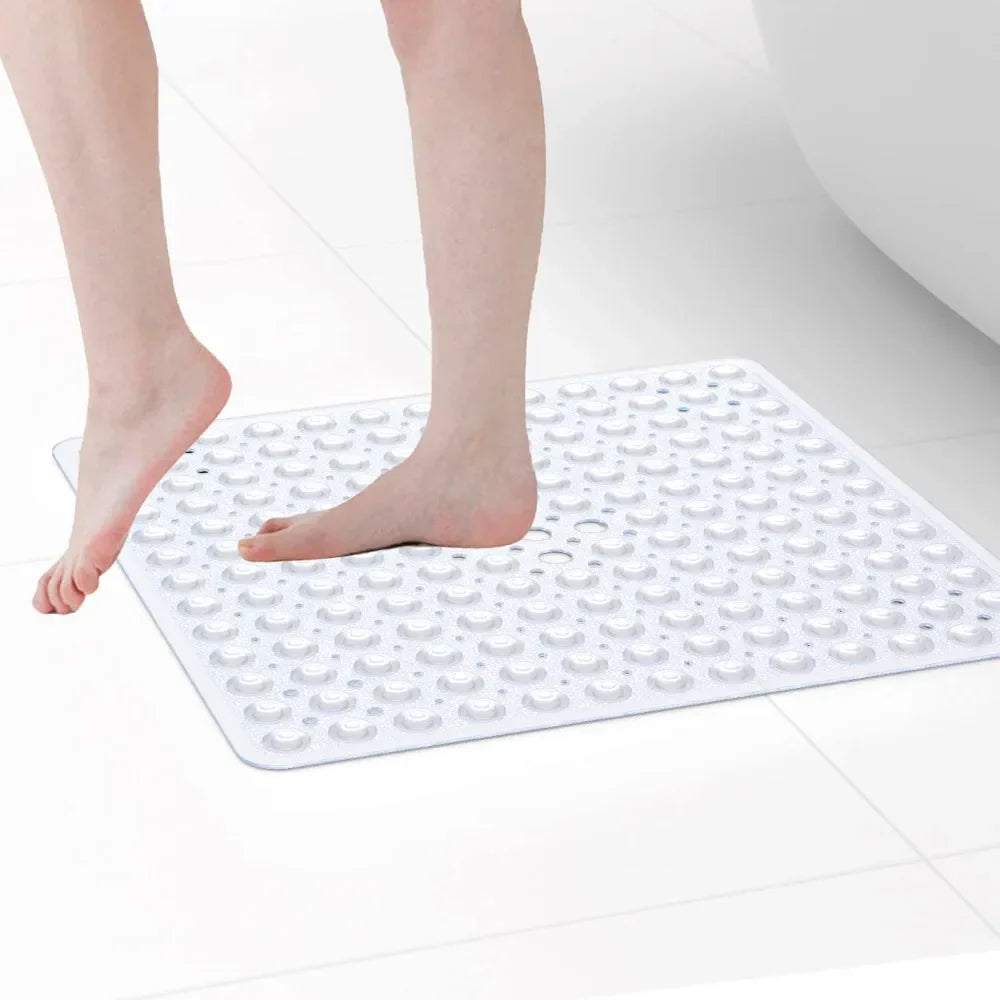 Non-Slip Suction-Cup Quick-Drying Shower & Bath Mat (21×21 in)