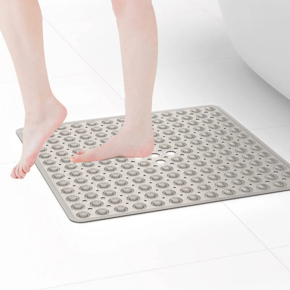 Non-Slip Suction-Cup Quick-Drying Shower & Bath Mat (21×21 in)