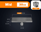 Odor-Reducing Brushed 304 Stainless Steel Floor Drain (Square)