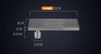 Odor-Reducing Brushed 304 Stainless Steel Floor Drain (Square)