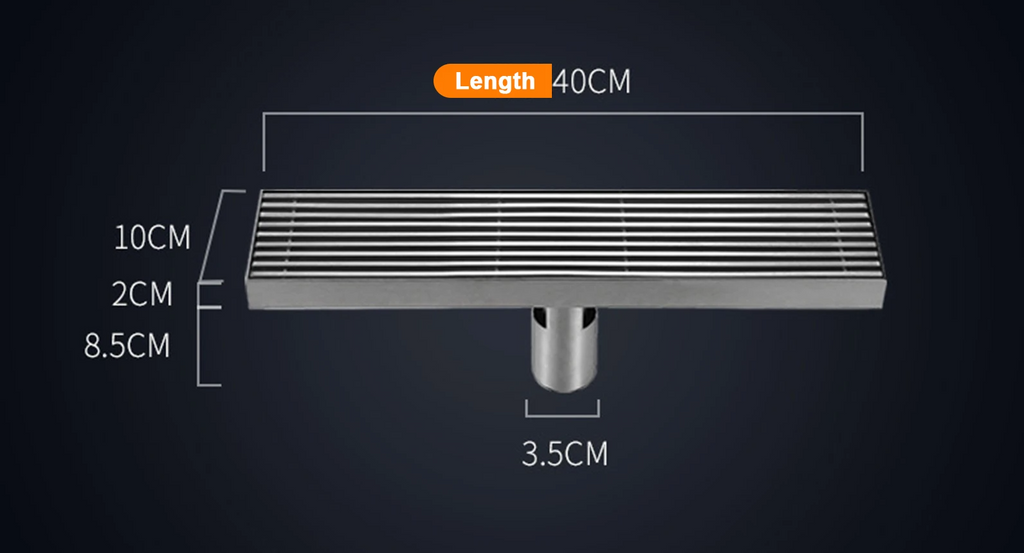 Odor-Reducing Brushed 304 Stainless Steel Floor Drain (Square)
