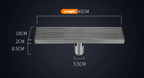 Odor-Reducing Brushed 304 Stainless Steel Floor Drain (Square)