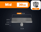 Odor-Reducing Brushed 304 Stainless Steel Floor Drain (Square)