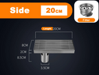Odor-Reducing Brushed 304 Stainless Steel Floor Drain (Square)
