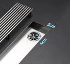 Odor-Reducing Brushed 304 Stainless Steel Floor Drain (Square)