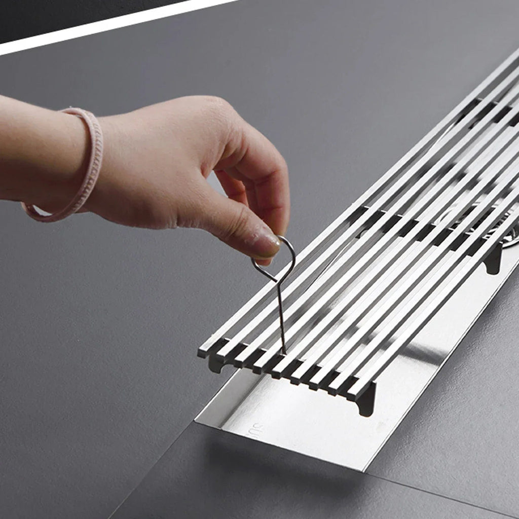 Odor-Reducing Brushed 304 Stainless Steel Floor Drain (Square)